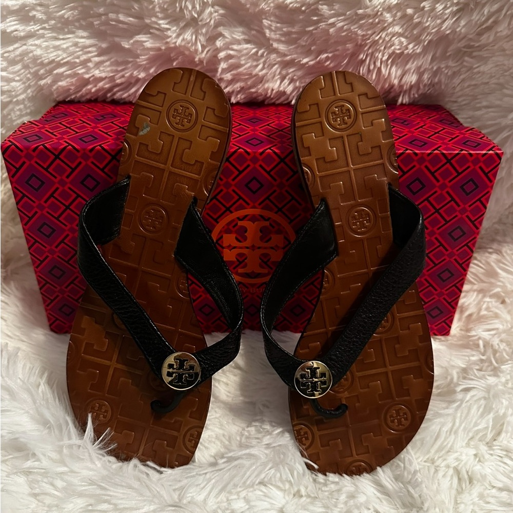 Tory Burch Black and Brown Sandals